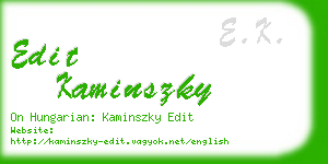 edit kaminszky business card